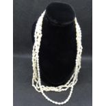 Long Pearl Necklace - a real freshwater pearl long necklace, 48? long ( 122 cm) with screw clasp,