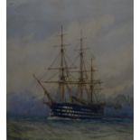 Irwin John David Bevan (1852-1940) Marine School Watercolour Portrait of HMS ? Duke of