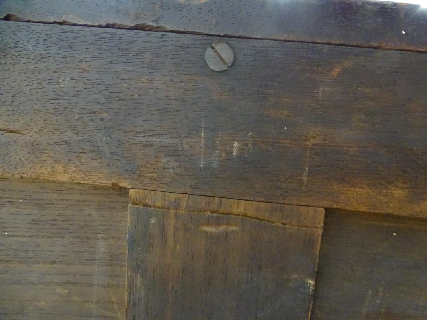 19 th C Campaign Chest of Drawers - a Naval / Military Teak chest comprising 2 short drawers and - Image 9 of 13