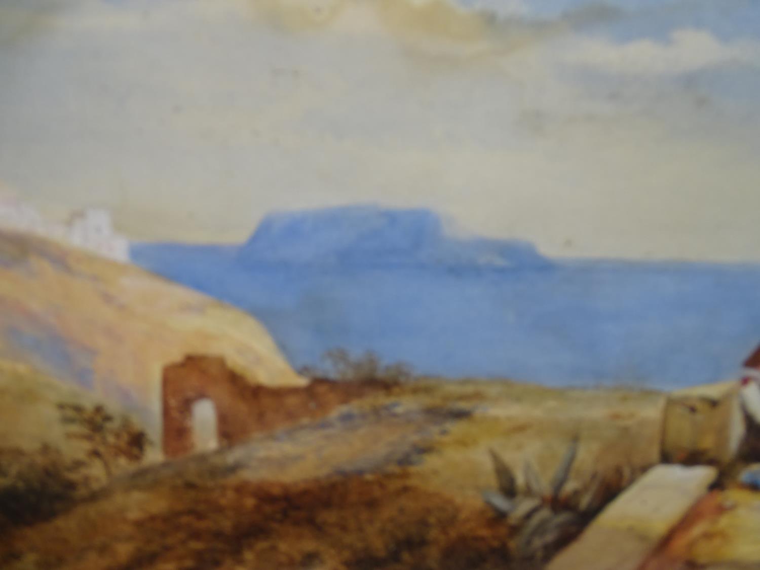 Florence Laing ( XIX-XX) Watercolour and gouache Female figures sat in old Italian ruins beside - Image 4 of 6