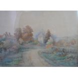 James Allen Shuffrey (1859-1939) Watercolour A Cotswold village Signed lower left 9 3/4 (24.8 cm)