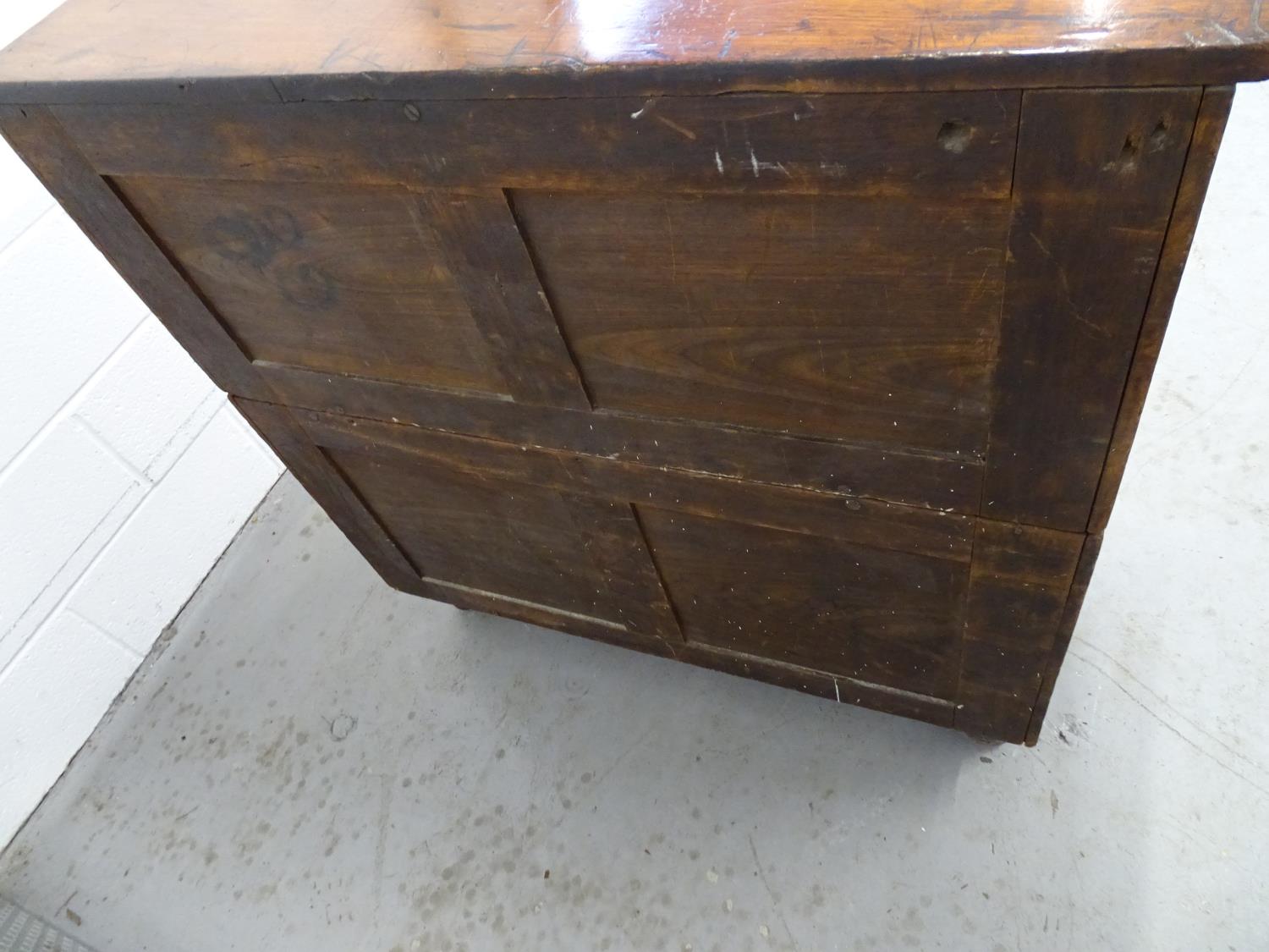 19 th C Campaign Chest of Drawers - a Naval / Military Teak chest comprising 2 short drawers and - Image 7 of 13