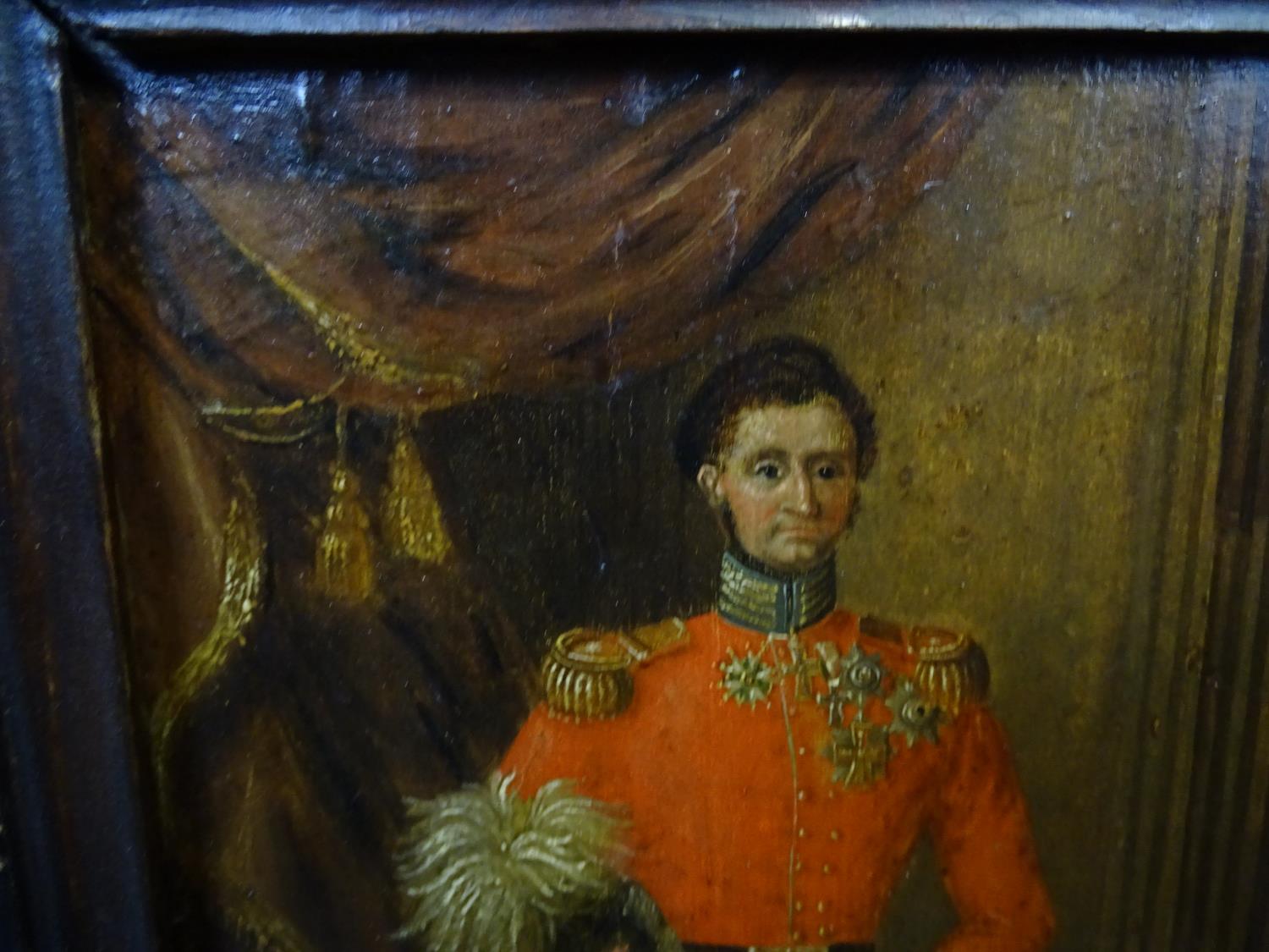 XIX Royal / Important German Nobility Oil on paper laid on panel, circa 1840 Portrait of Prince - Image 3 of 6