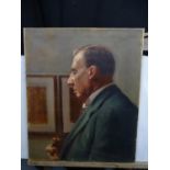 Mabel Illingworth Varley (1907-1992) Oil on canvas Portrait of Illingworth Varley ( father and