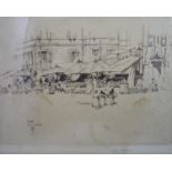 Frank Richards (1887-1932) Etching 1922 ? Roma Scala di Spagna ? The Spanish Steps , Rome Bears