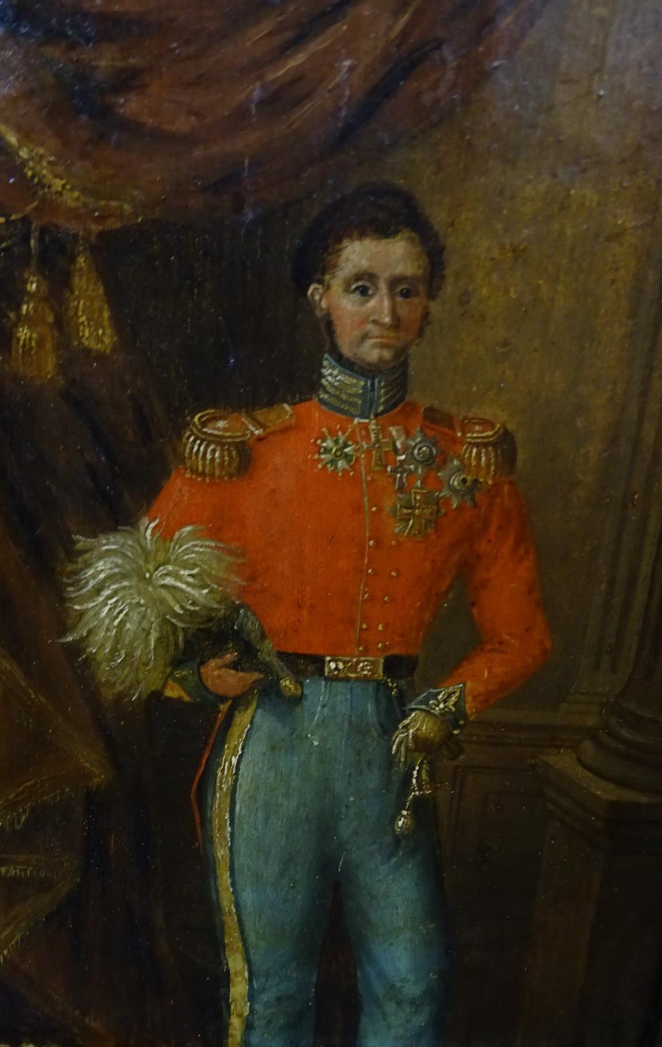 XIX Royal / Important German Nobility Oil on paper laid on panel, circa 1840 Portrait of Prince