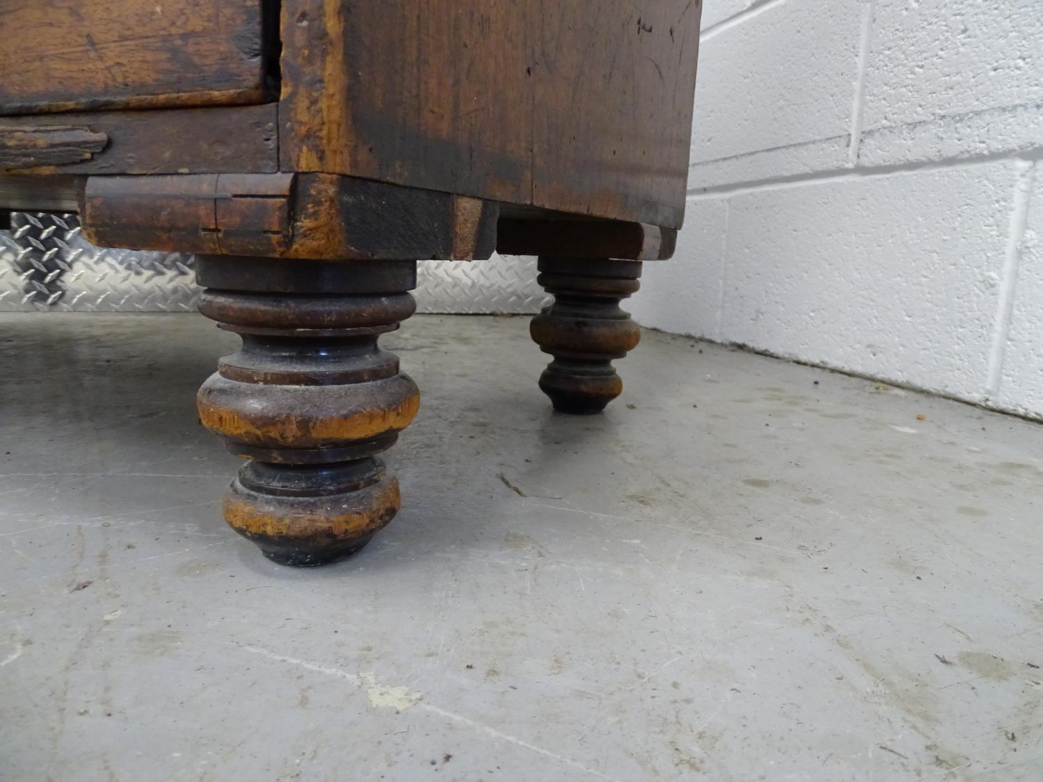 19 th C Campaign Chest of Drawers - a Naval / Military Teak chest comprising 2 short drawers and - Image 12 of 13