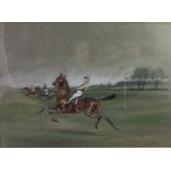 John Alexander Harrington Bird (1846-1936) Equine School Watercolour Ridden in a race Signed and