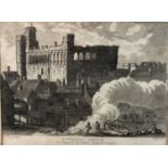 D0001-55 Godfrey after Paul Sandby (c.1730-1809) RA Monochrome etching ?Swansea Castle? in