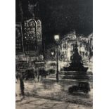 Piero Sansalvadore (1892-1955) Lithograph Piccadilly Circus 10 x 7.5 in ( 25.3 x 19.1 cm) + 12
