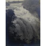 Photograph - an old Silver gelatin photograph labelled verso ? Victoria Falls, Devils Cataract?.