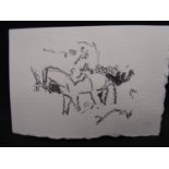 Toni ?Boo? Garavaglia (c.1990) Pencil on handmade paper ? Horse + Rider on set of ? Maleficent? 2012