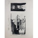 Piero Sansalvadore (1892-1955) Etching on wove paper ? Venice - Tour dell Orologio ? Signed titled