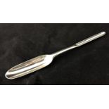 18 th C HM Silver important Marrow Spoon - a double ended reversible Hall Marked Marrow Spoon /