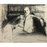 Piero Sansalvadore (1892-1955) Lithograph portrait, 20/ ?Malcolm C Salaman ( an impression )? Signed