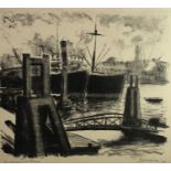 Piero Sansalvadore (1892-1955) Lithograph ? An impression on the Thames ? Titled, signed and