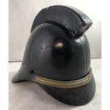 Fireman?s Helmet : a late Victorian / Edwardian Merryweather Pattern Leather Fireman's Helmet with