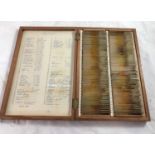 Microscope slides : approximately 100 cased, prepared and annotated Microscope Plant Specimen Slides