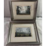 John Sear XX Pastel x 2, 1987 ?Early Morning Lydiard Park? ?A Walk through Lydiard Park? Signed