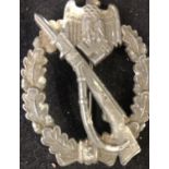 WW2 German Reich Infantry Assault Badge - a World War II alloy badge comprising of a cast