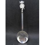 Silver Lincoln Imp Spoon - a 5 1/2? / 14 cm Hall Marked Silver Spoon surmounted by a cast Lincoln