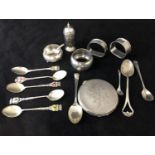 Assorted Silver Spoons to include : Man in the Moon Birmingham 1928 maker Horton & Allday, JB