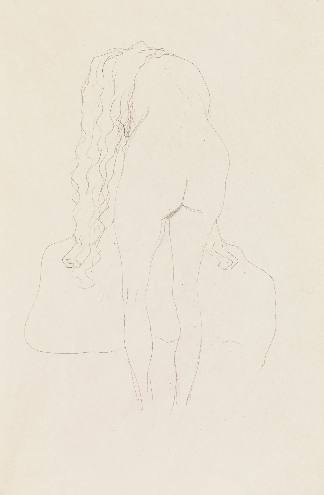 Gustav Klimt, Vorgebeugt stehender Rückenakt
