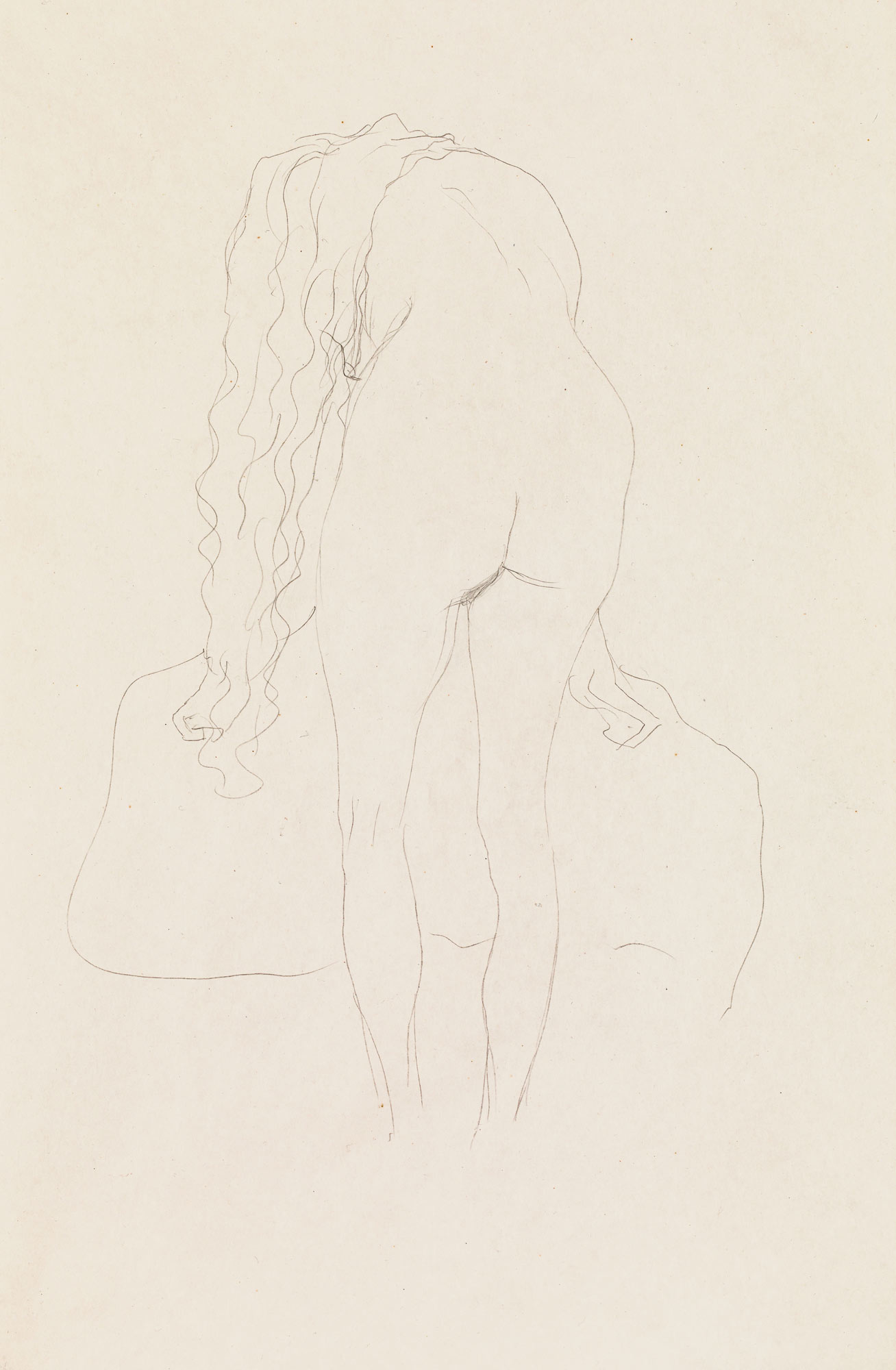 Gustav Klimt, Vorgebeugt stehender Rückenakt - Image 2 of 3