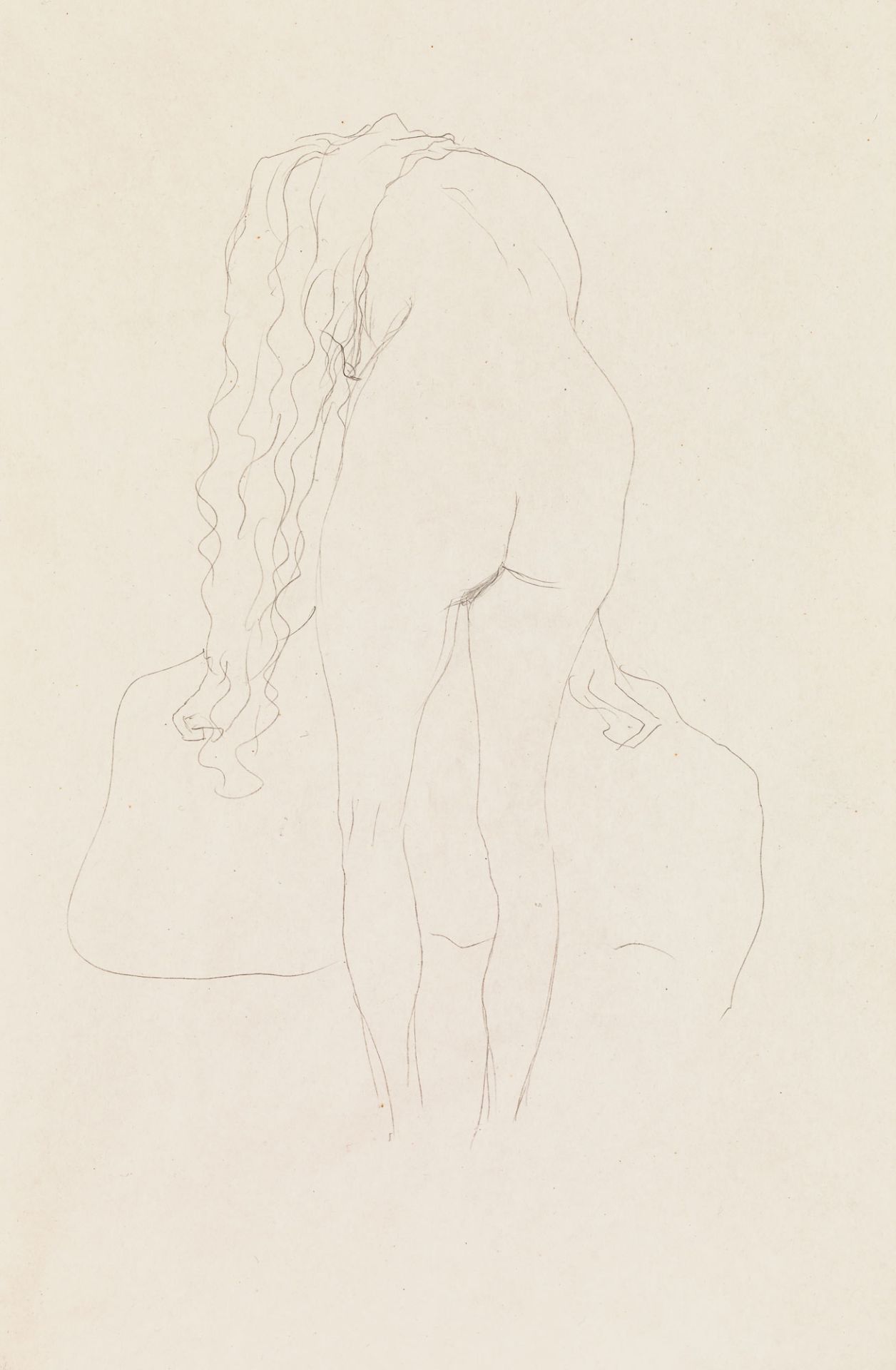 Gustav Klimt, Vorgebeugt stehender Rückenakt - Image 2 of 3