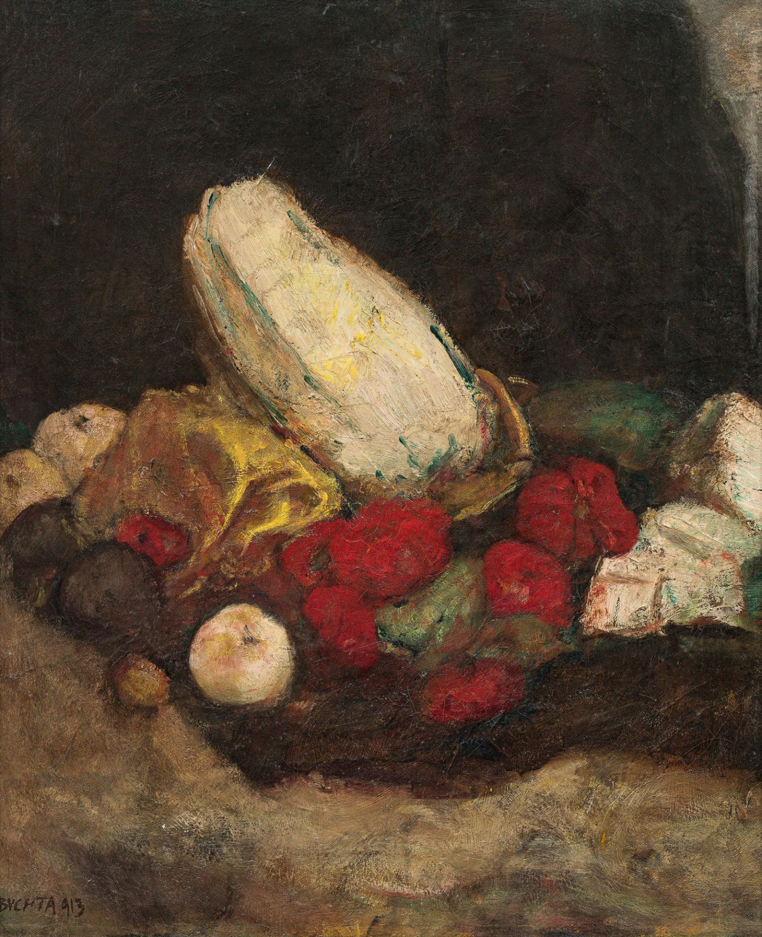 Alfred Buchta, Stillleben mit Gemüse