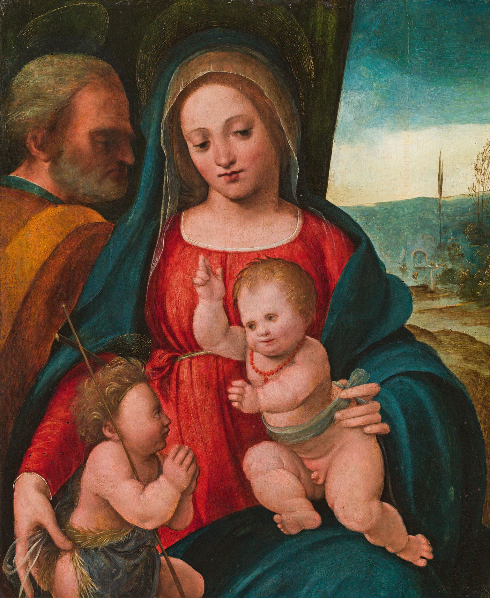 Bartolomeo Ramenghi, called il BagnacavalloMadonna with the Christ Child, John the Baptist and Saint