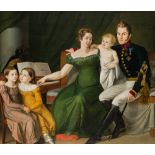 Künstler um 1820Bildnis eines österreichischen Offiziers im Kreise seiner Familie
