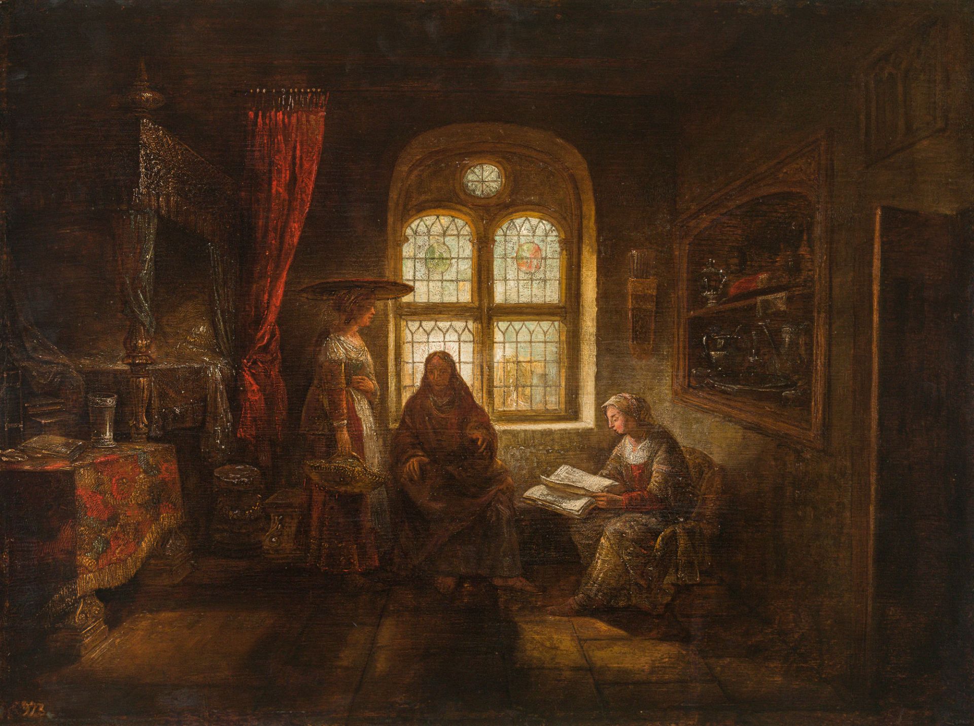 Rembrandt H. v. Rijn SchuleChrist in the house of Mary and Marthaoil on panel; unframed48 x 64.5