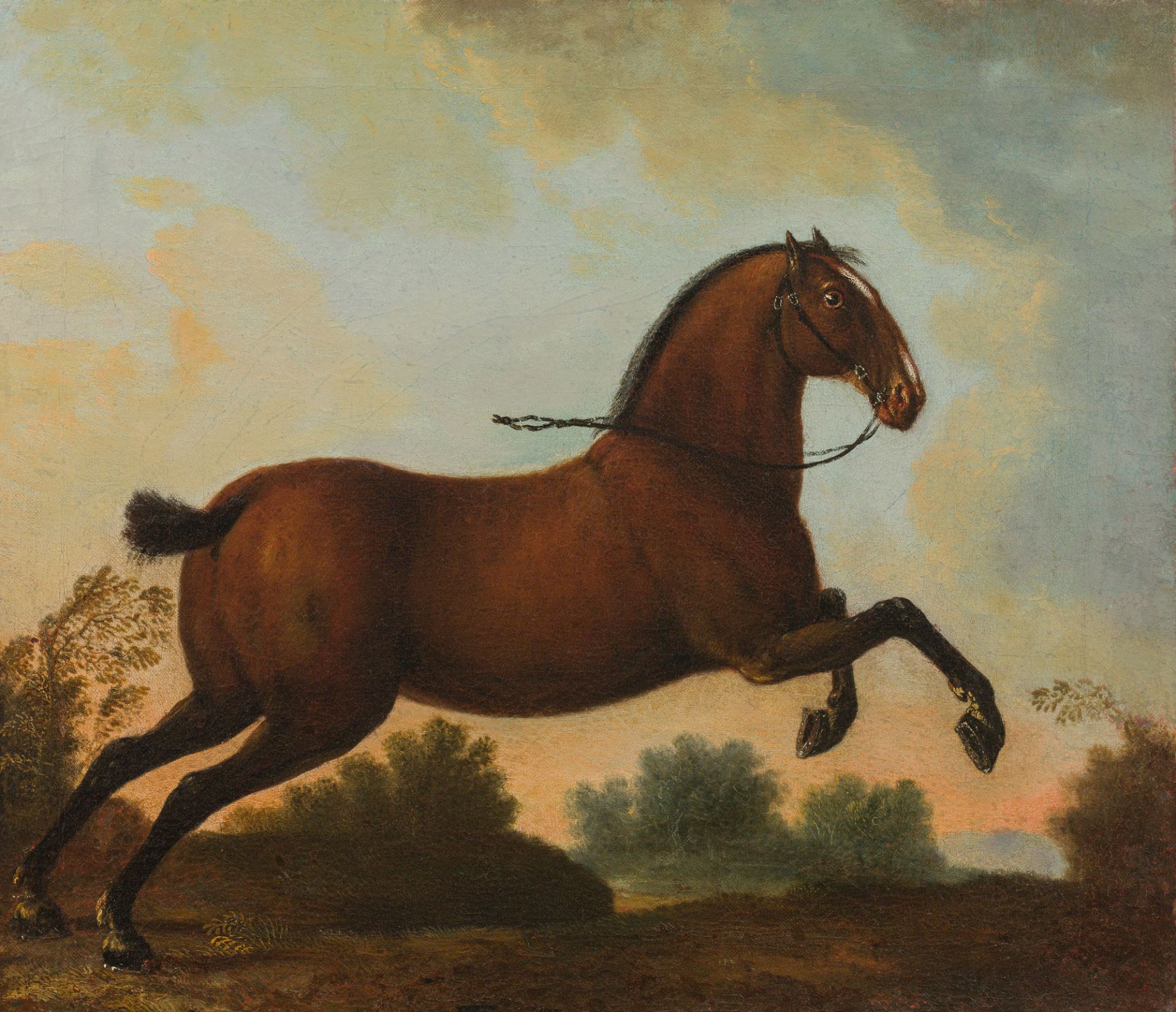 Joh. G. de Hamilton UmkreisHorse in a landscapeoil on canvas; unframed33 x 38.5 cmprivate