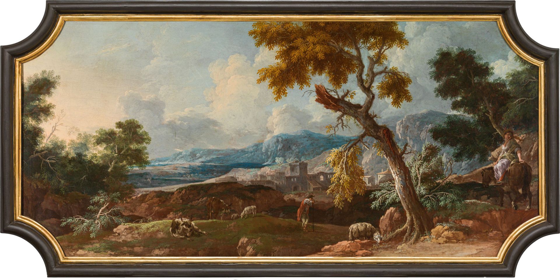 Franz Ignaz Joseph FlurerOverdoor with southern landscapes (3 pieces)c. 1730 oil on canvasje 60 x - Image 7 of 7