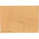 Gustav Klimt, Studie einer nach rechts sitzenden Dame