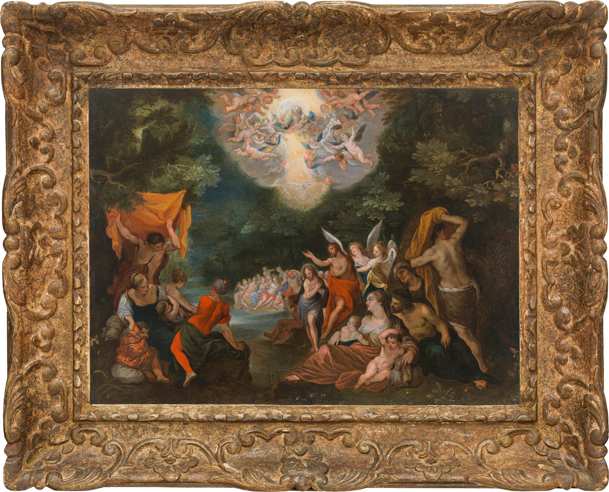 Jan Brueghel the YoungerBaptism of Christc. 1630-35oil on copper33.5 x 45.5 cmon the reverse on - Image 2 of 2