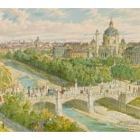 Franz Gerasch, Blick über den Wienfluss auf die Karlskirche