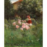Henri Biva, Mädchen im Garten
