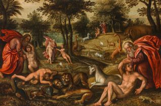 Circle of Maerten de Vos, Paradise - The Sixth Day: The Creation of Man and the Animals