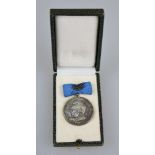 DDR, Friedensrat Medaille der DDR ''Für Verdienste um den Frieden'', versilbert im Etui.