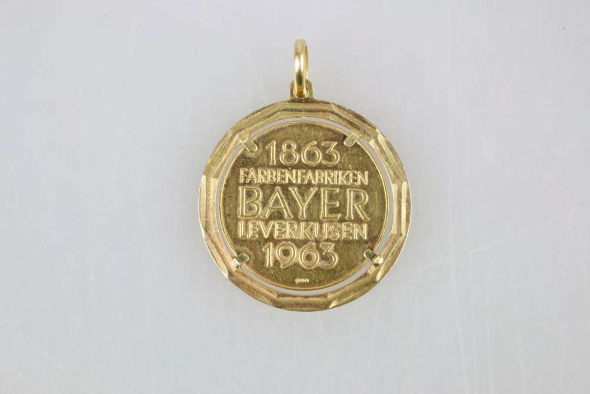 Goldmedaille 100 Jahre Farbenfabrik BAYER Leverkusen 1963 vz-st. - Bild 2 aus 2