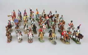 Napoleonische Kriege, Konvolut von 31 historischen Reiterfiguren, Hersteller: DelPrado.