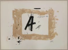 Antoni TAPIES (1923-2012), ''Letter A'', 1976, Lithographie auf Arches Bütten.