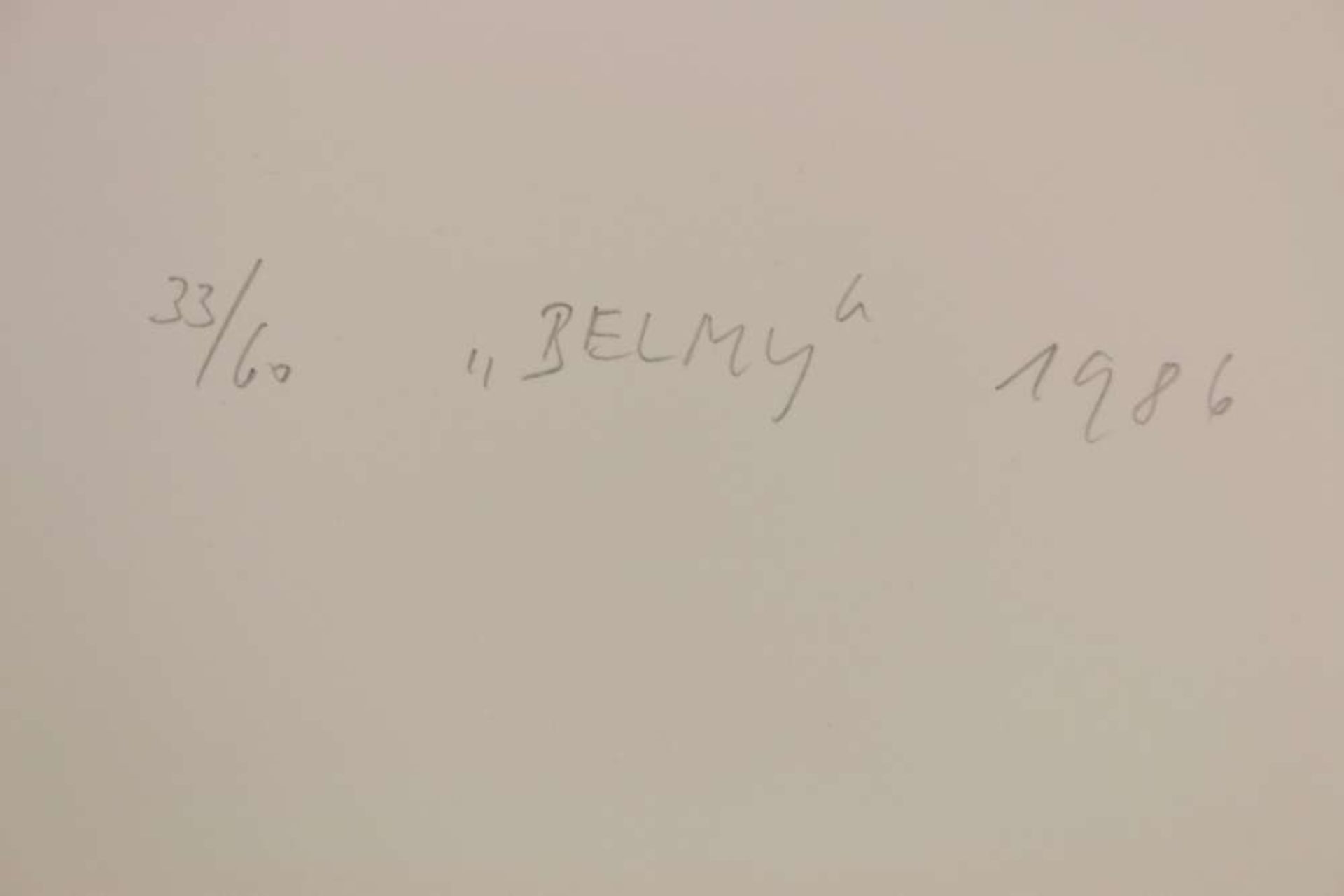 Karl Otto GÖTZ (1914-2017), Farblithographie, ''Belmy'', 1986, Expl. 33/60. - Bild 3 aus 3