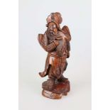 Holzfigur Guan Yu, China, 20. Jh.