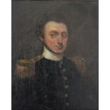 Unbekannter Künstler (XIX), Öl auf Leinwand, Porträt eines Offiziers.
