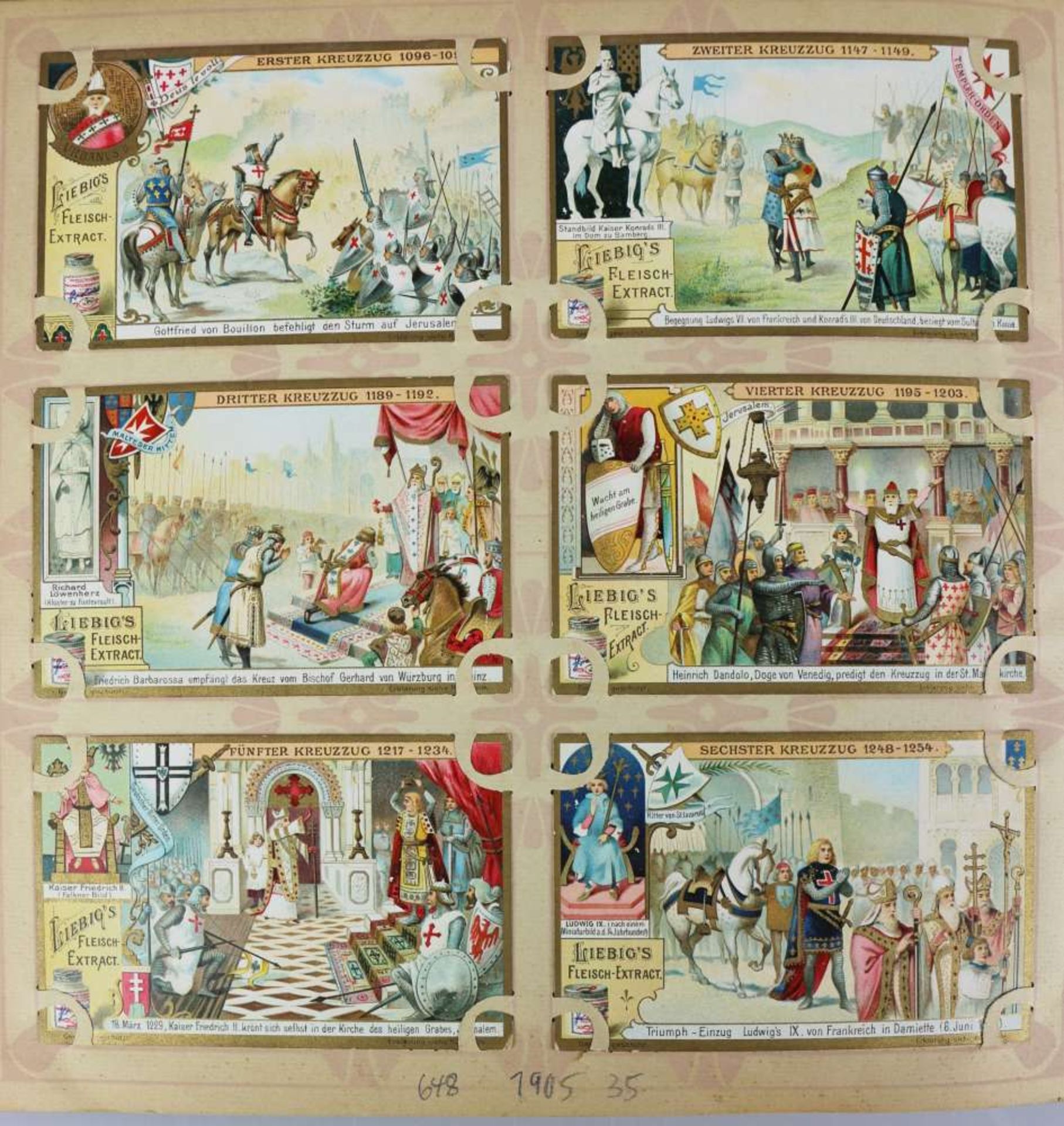 Liebig-Bilder-Album mit 240 chromolithogr. Sammelbildern, um 1900. - Bild 3 aus 4