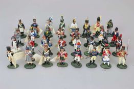 Napoleonische Kriege, Konvolut von 32 historischen Fußsoldaten, Hersteller: DelPrado.