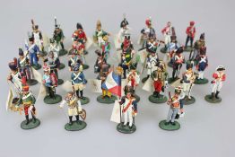 Napoleonische Kriege, Konvolut von 36 historischen Fußsoldaten, Hersteller: DelPrado.